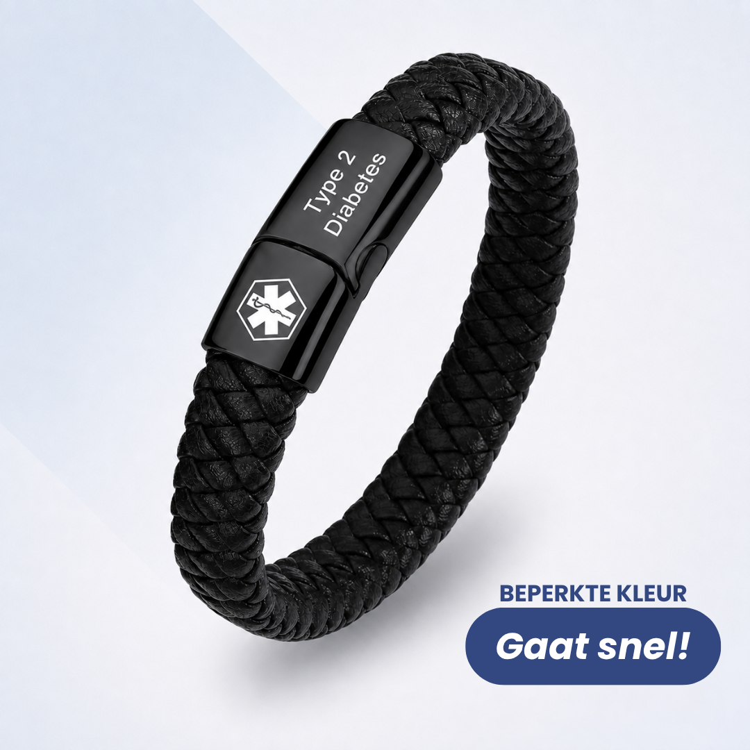Levensteken Heren | Diabetes Medische Alarmarmband
