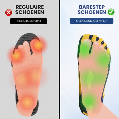 BareStep | Ultralichte barefoot-schoen met brede teenbox.