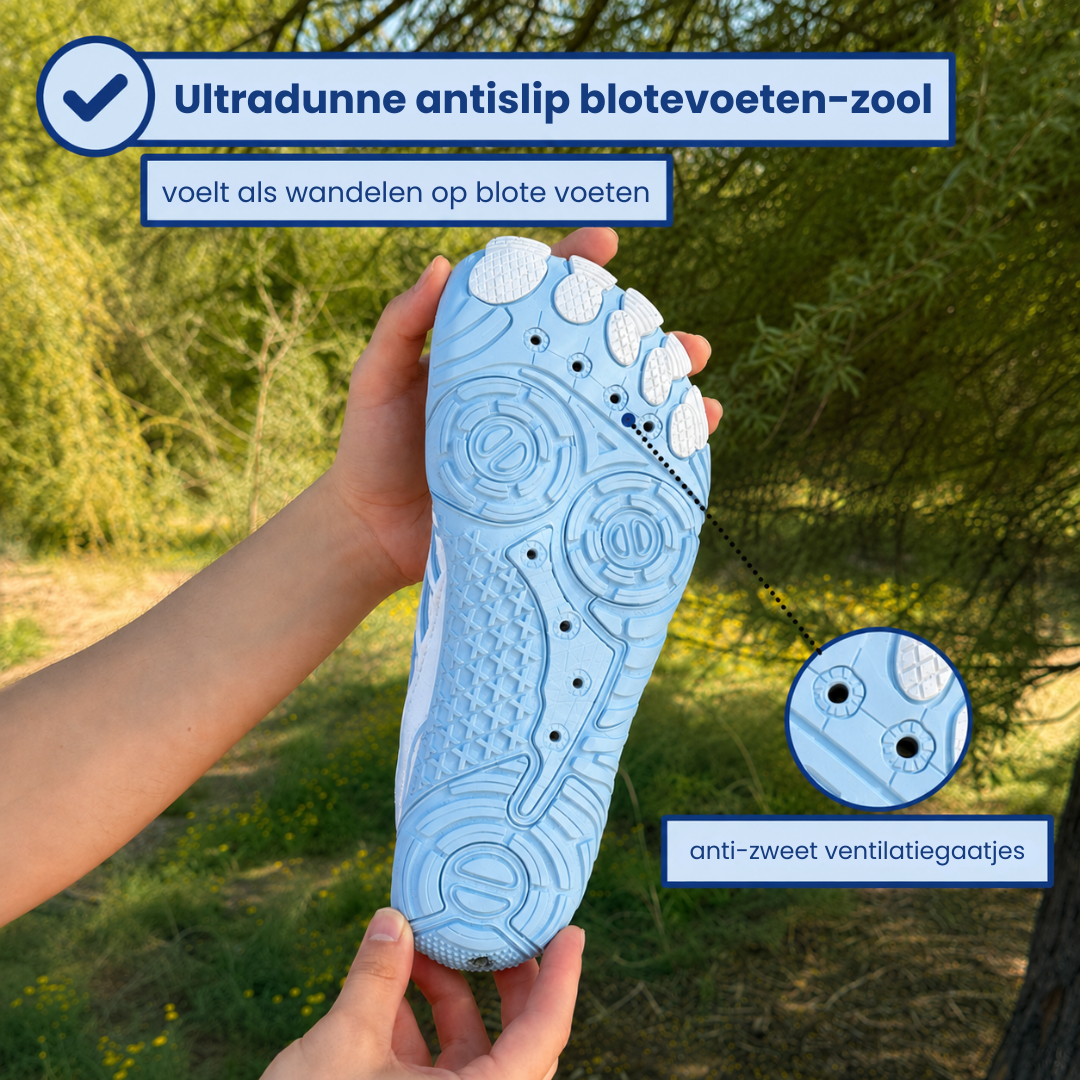 BareStep | Ultralichte barefoot-schoen met brede teenbox.