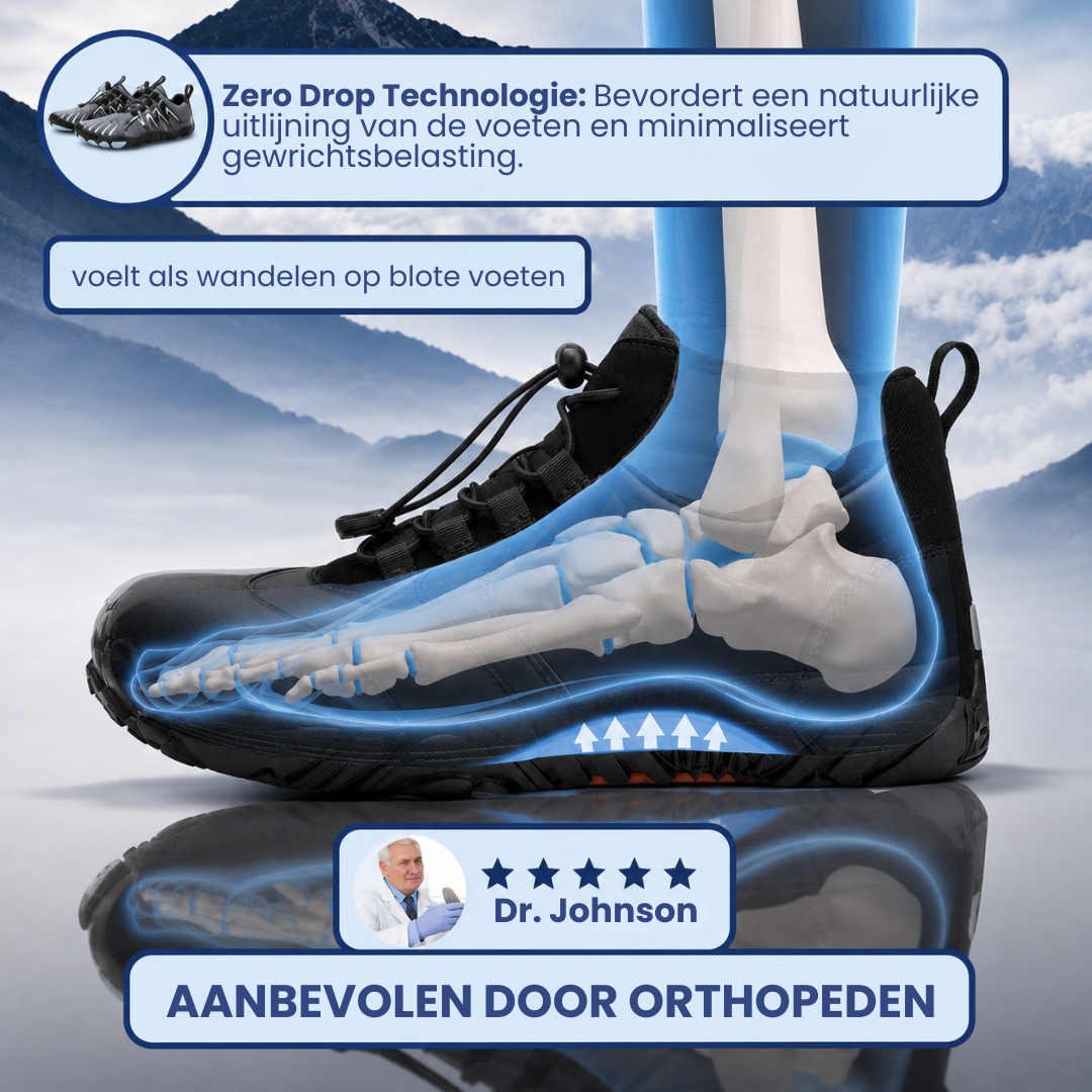 BareStep | Ultralichte barefoot-schoen met brede teenbox.