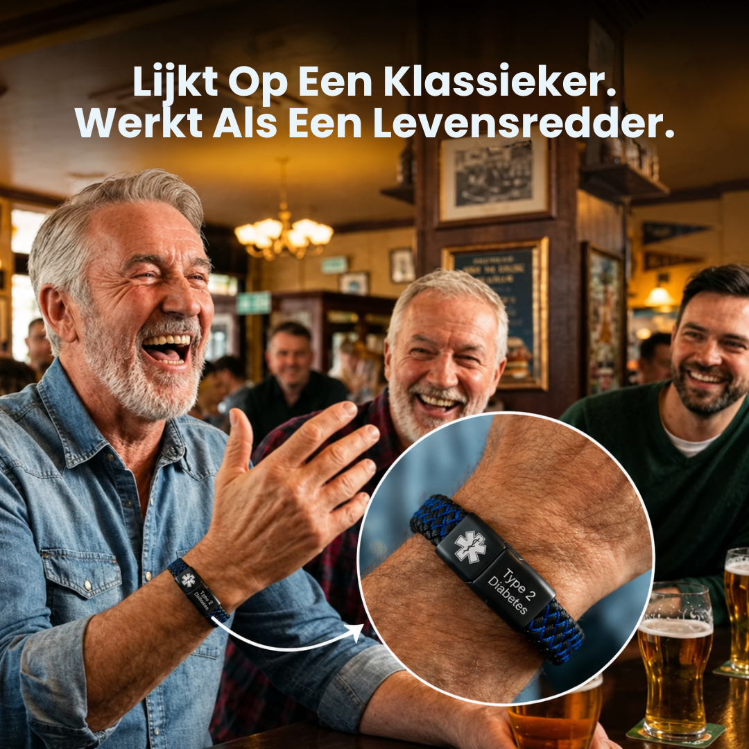 Levensteken Heren | Diabetes Medische Alarmarmband