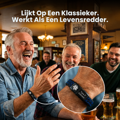 Levensteken Heren | Diabetes Medische Alarmarmband
