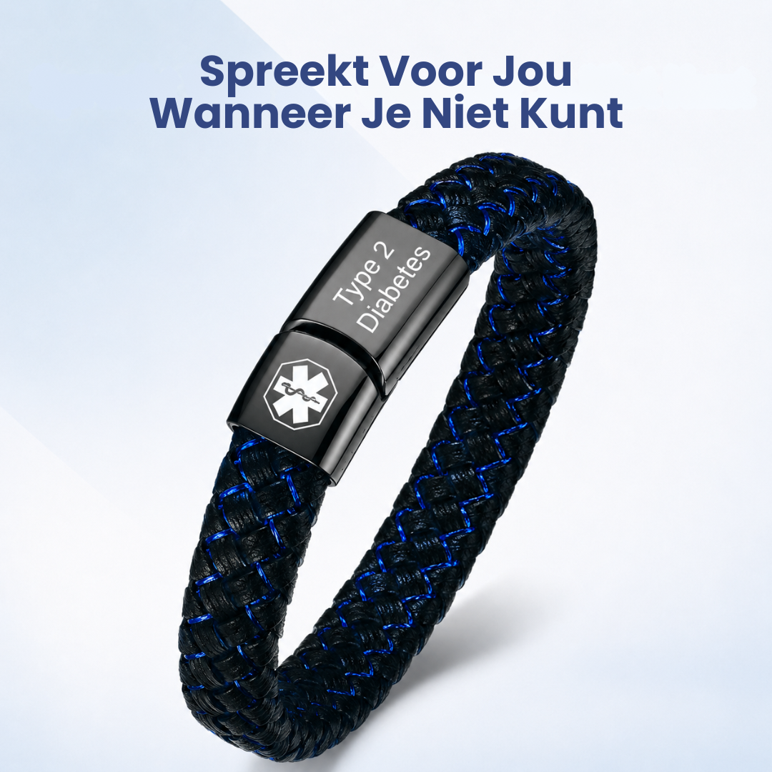 Levensteken Heren | Diabetes Medische Alarmarmband