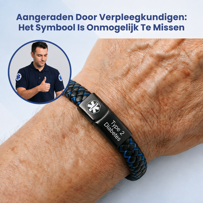 Levensteken Heren | Diabetes Medische Alarmarmband