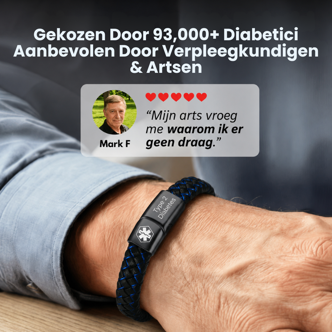 Levensteken Heren | Diabetes Medische Alarmarmband