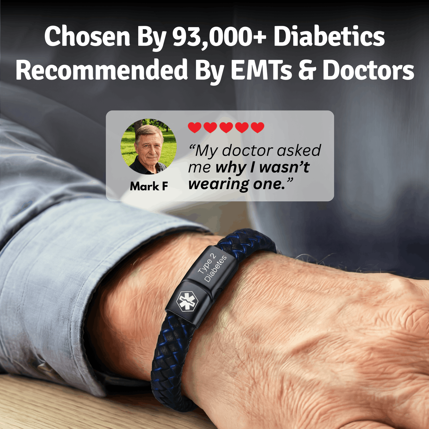 Levensteken Heren | Diabetes Medische Alarmarmband